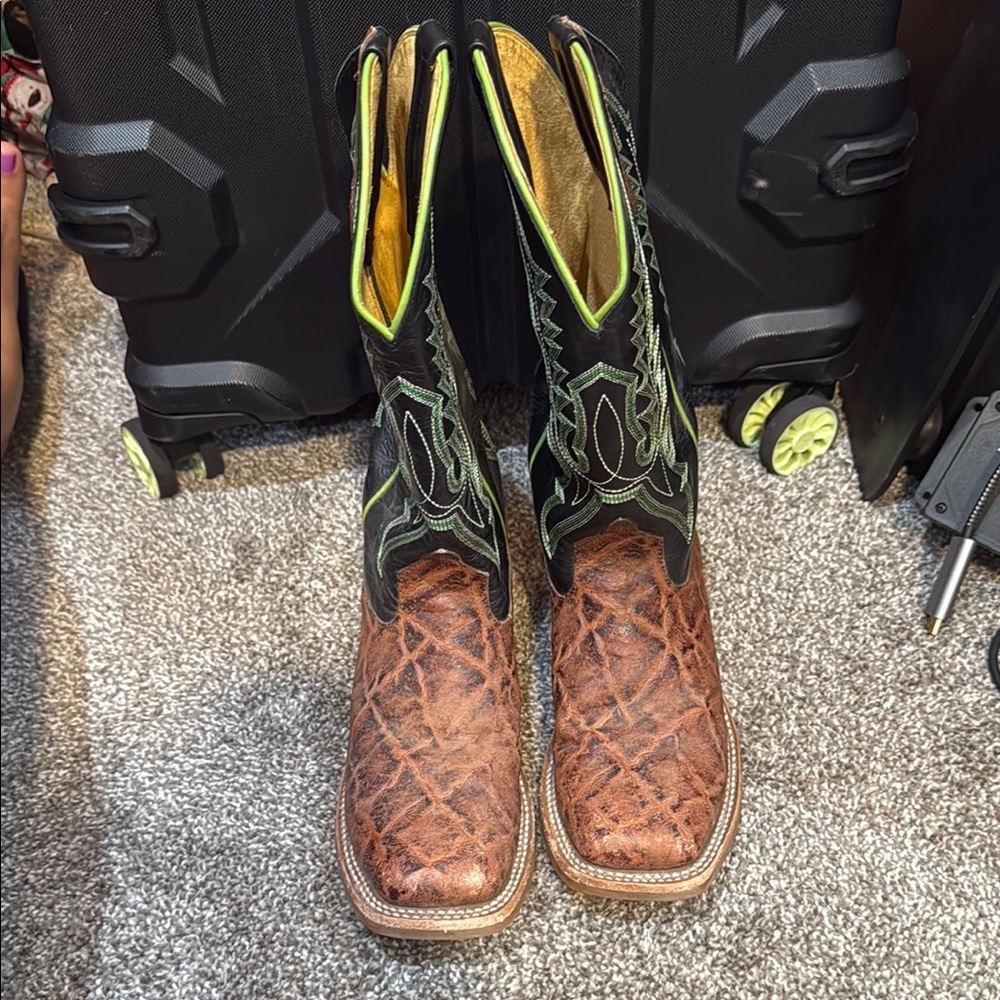 Anderson Bean Brown and Black Western Boots